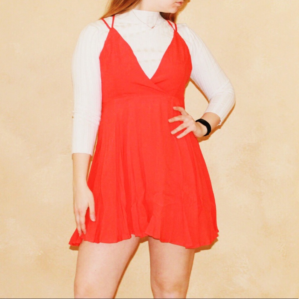 Coral Colored Strappy Dress.